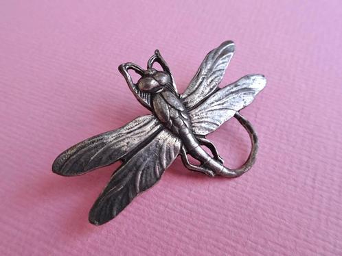 jwg Vintage 60s Libelle insect broche Art Nouveau zilver klr, Sieraden, Tassen en Uiterlijk, Antieke sieraden, Broche, Overige materialen