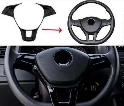 VW UP | VW Polo | Hoogglans Zwarte inleg stuur | NIEUW!, Auto-onderdelen, Besturing, Volkswagen, Nieuw, Ophalen of Verzenden