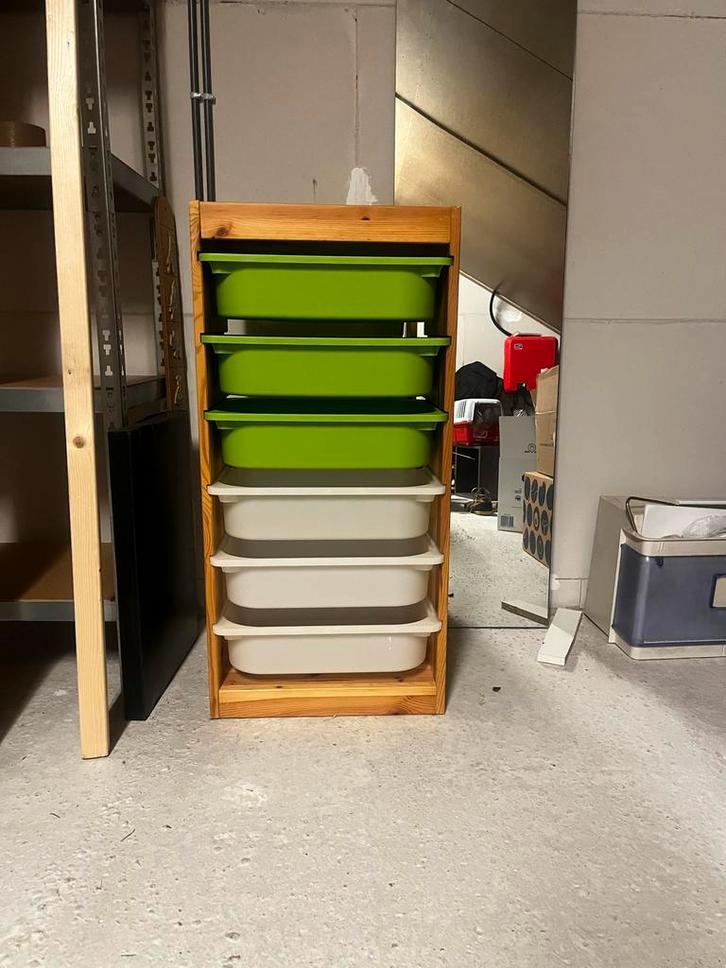 Houten opbergkast met bakken, Huis en Inrichting, Kasten | Kledingkasten, Gebruikt, Minder dan 100 cm, Minder dan 50 cm, 25 tot 50 cm