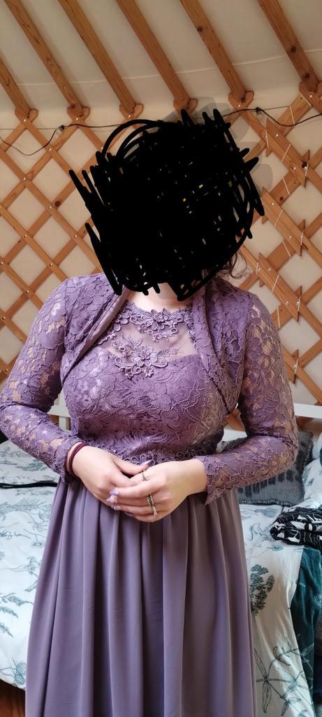 Mooie paarse gala jurk met bijpassend jasje, Kleding | Dames, Gelegenheidskleding, Zo goed als nieuw, Galajurk, Paars, Ophalen of Verzenden