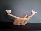 Vogeltjes op drijfhout - Nieuw! Houtkunst, Verzamelen, Beelden en Beeldjes, Ophalen of Verzenden, Nieuw, Dier
