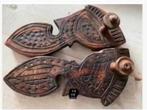 Een paar Japanse houten schoenen/ slippers Deco hangend, Ophalen of Verzenden