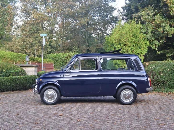 Fiat 500 GIARDINIERA, Auto's, Fiat, Bedrijf, Te koop, Open dak, Benzine, Stationwagon, Handgeschakeld, Geïmporteerd, Blauw, Zwart