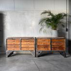 Oude militaire ladekasten, vintage ladekast,industriële kast, Ophalen, 50 tot 100 cm, Zo goed als nieuw, Minder dan 100 cm