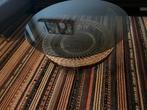 Retro salontafel met rookglazen blad, Huis en Inrichting, Tafels | Salontafels, Ophalen, Gebruikt, 50 tot 100 cm, 100 tot 150 cm