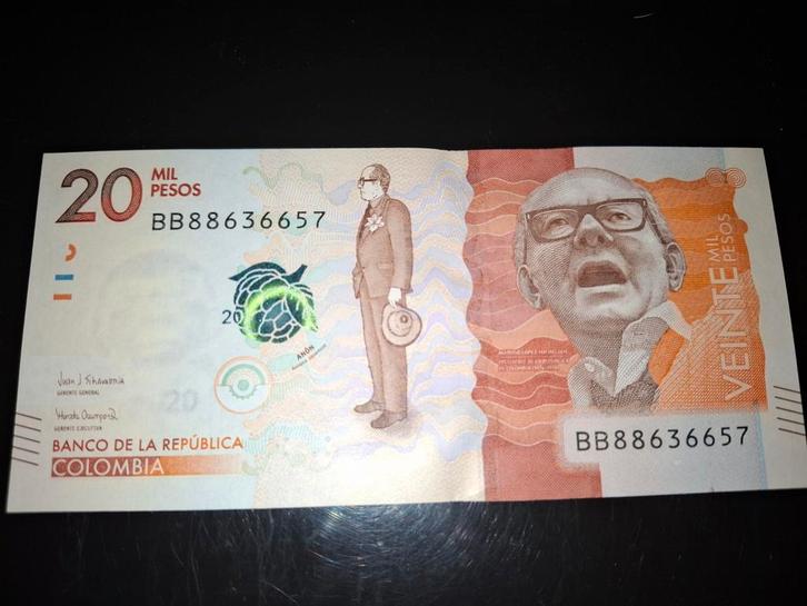 ### colombia 20000 pesos 2020 ###, Postzegels en Munten, Bankbiljetten | Amerika, Ophalen of Verzenden