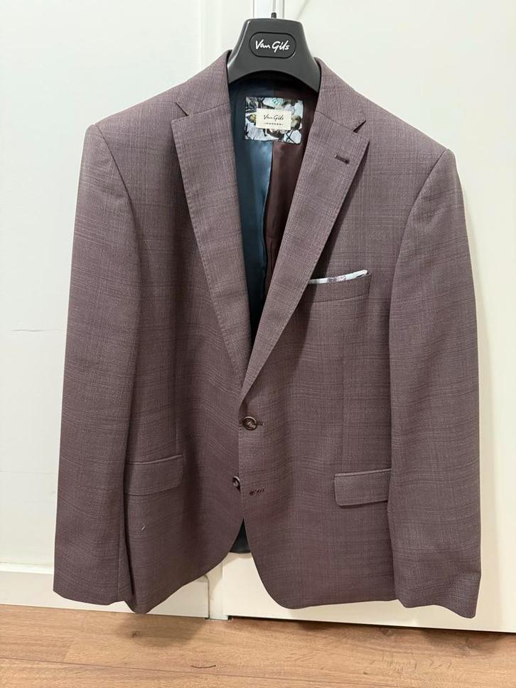 Van Gils Colbert Maat 28 (buikmaat) bruin/paars, Kleding | Heren, Kostuums en Colberts, Zo goed als nieuw, Maat 48/50 (M), Bruin