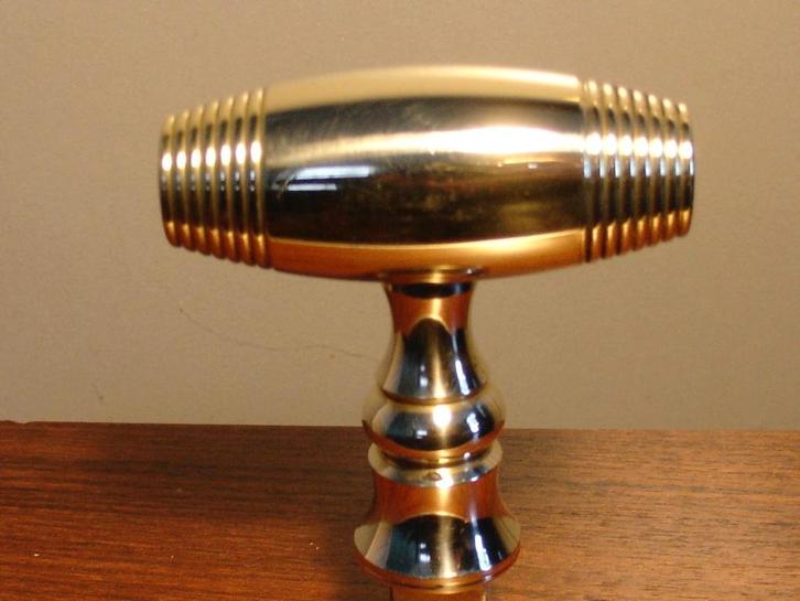 Messing roertonnetje op platbodemhelmhout, Watersport en Boten, Accessoires en Onderhoud, Nieuw, Overige typen, Ophalen of Verzenden