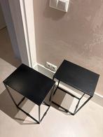 2 Metalen Bijzettafels, Ophalen, Minder dan 45 cm, Minder dan 55 cm, Metaal of Aluminium