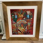 Schilderij in goudkleurige lijst van B. Long, Ophalen