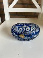 Blauw Kristallen Schaal, Antiek en Kunst, Ophalen of Verzenden