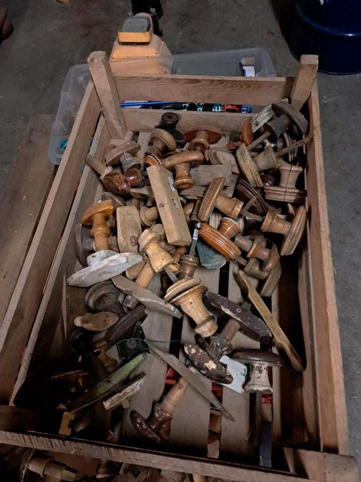 Houten deurkruk, Doe-het-zelf en Verbouw, Hang- en Sluitwerk, Klink of Kruk, Ophalen of Verzenden