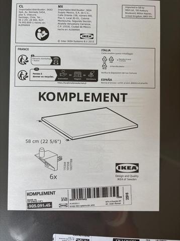 IKEA PAXkast planken 50x58cm beschikbaar voor biedingen