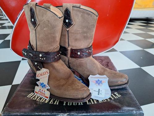 Cowboy boots van Stars&Stripes, Kleding | Dames, Schoenen, Zo goed als nieuw, Lage of Enkellaarzen, Bruin, Ophalen of Verzenden