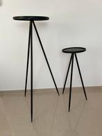 Light & Living Envira zuil – Zwart – 2 stuks, Huis en Inrichting, Tafels | Bijzettafels, Minder dan 55 cm, Rond, Ophalen of Verzenden