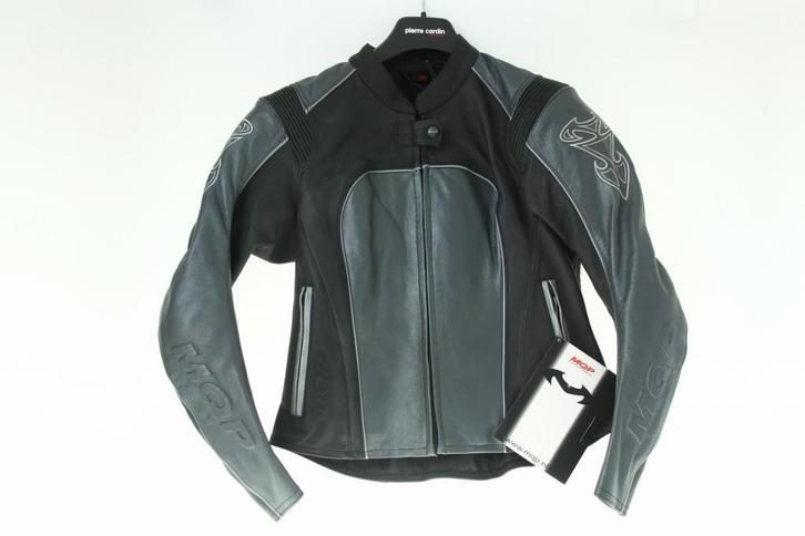Dames motorjas MQP grijs zwart leer met tribals mt. 38 NIEUW, Motoren, Kleding | Motorkleding, Jas | leer, Dames, Nieuw met kaartje