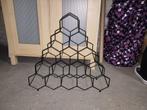 Cool wijnrek met zeshoeken, Huis en Inrichting, Ophalen, Zo goed als nieuw, Metaal, Minder dan 50 cm