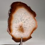 Prachtige dunne agaatschijf uit Brazilië, Ophalen of Verzenden, Mineraal