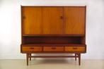 vintage Deens dressoir highboard, Antiek en Kunst, Ophalen