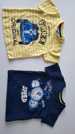 Tshirts blauw geel wit met opdruk mt 68, Ophalen of Verzenden, Zo goed als nieuw, Jongetje, Shirtje of Longsleeve