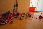 playmobil brandweerwagen + aanhanger set, Ophalen of Verzenden, Gebruikt