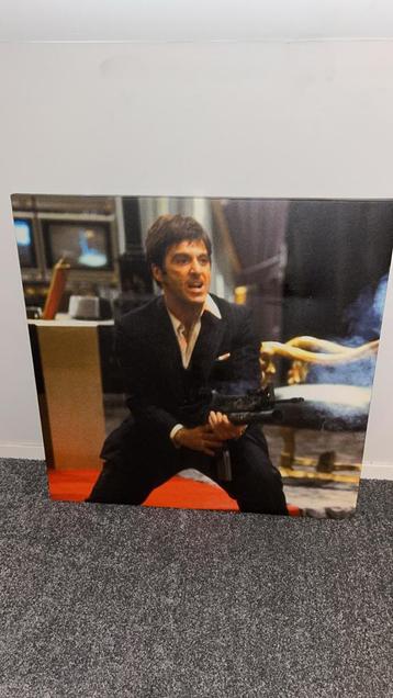 Scarface Tony Montana Linnen Schilderij beschikbaar voor biedingen