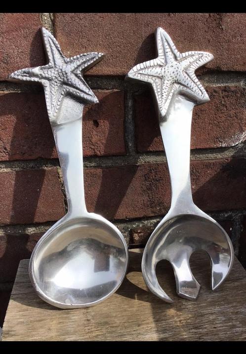 Slacouvert, slabestek met zeesterren van aluminium, zeester., Huis en Inrichting, Keuken | Keukenbenodigdheden, Ophalen of Verzenden