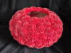 Grote Vaas deco Ø47,5x25,5 cm CORAL rood Light living, Huis en Inrichting, Ophalen of Verzenden, Zo goed als nieuw, Kunststof
