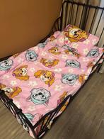 Mee groei bed peuter zwart metaal, Kinderen en Baby's, Kinderkamer | Bedden, 70 tot 85 cm, Zo goed als nieuw, Lattenbodem, 140 tot 160 cm