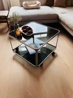 Mooie vintage chromen space age salontafel., Ophalen, 50 tot 100 cm, 50 tot 100 cm, Zo goed als nieuw