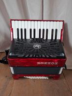 Hohner Bravo II 48 Silent Key/ Rood. Accordeon., Ophalen, 48-bas, Nieuw, Toetsaccordeon