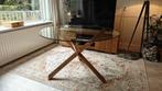 Glazen ronde eettafel ø119 cm 4 pers., Huis en Inrichting, Tafels | Eettafels, Ophalen, Gebruikt, Rond, Glas