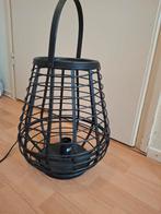 Houten lantaarn met licht, Ophalen of Verzenden, Minder dan 50 cm, Hout, Landelijk