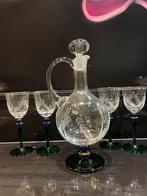 Kristallen Karaf Set met Glazen, Antiek en Kunst, Antiek | Glas en Kristal, Ophalen