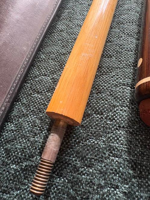 Vintage Biljartkeu Twee Delig Hout Gereedschap Instrumenten, Antiek en Kunst, Antiek | Gereedschap en Instrumenten, Ophalen