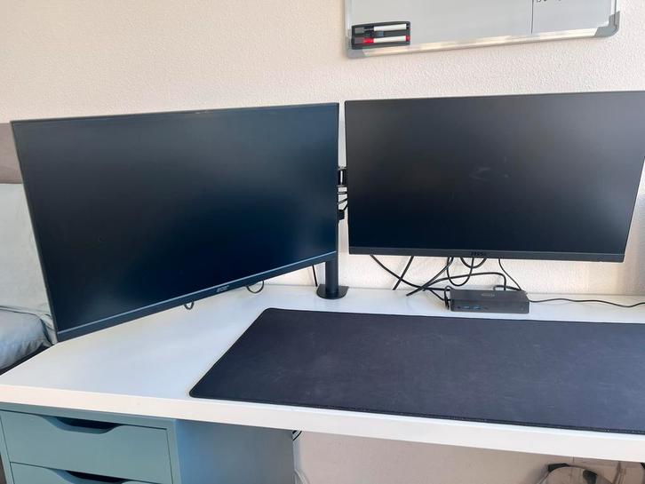 Complete dual monitor setup MSI Acer incl monitorarm en dock, Computers en Software, Monitoren, Zo goed als nieuw, 101 t/m 150 Hz