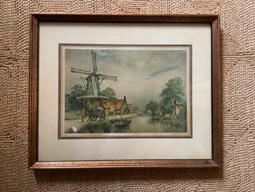 Mooie oude Prent in goede staat! beschikbaar voor biedingen