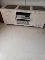 Tv meubel, Huis en Inrichting, Kasten | Televisiemeubels, Overige materialen, Gebruikt, 100 tot 150 cm, Nep natuursteen