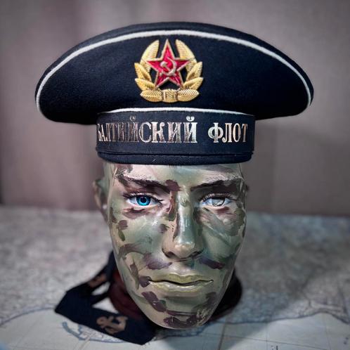 Zeldzame Sovjet Marine Pet – Baltische Vloot – Maat 55, Verzamelen, Militaria | Algemeen, Marine, Helm of Baret, Nederland, Ophalen