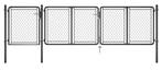 Poort 100x395 cm staal antraciet, Ophalen, Staal, 100 tot 150 cm, Nieuw