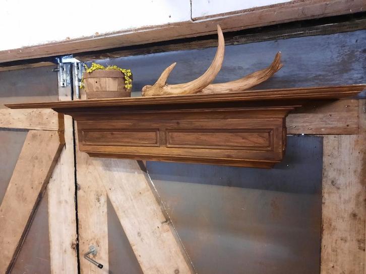 Stoere houten wandconsole sidetable console wandplank sober, Huis en Inrichting, Woonaccessoires | Wandplanken en Boekenplanken