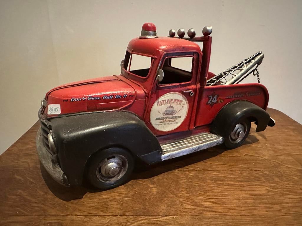 Vintage Sleepauto van Blik - Decoratief Stuk, Ophalen of Verzenden, Gebruikt, Auto, Overige merken