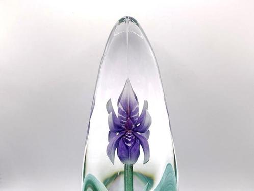 Presse-papier orchidee - Mats Jonasson, Antiek en Kunst, Antiek | Glas en Kristal, Verzenden