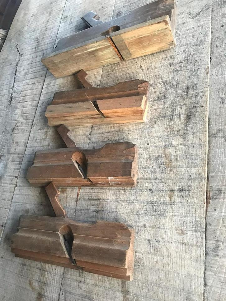 Antieke Houten Profiel Schaven Set profielschaaf, Antiek en Kunst, Antiek | Gereedschap en Instrumenten, Ophalen of Verzenden