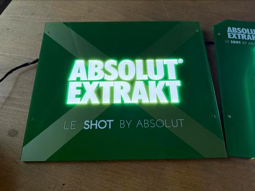 Absolut Extrakt vodka reclame led lichtbakje cafe mancave, Verzamelen, Merken en Reclamevoorwerpen, Gebruikt, Lichtbak of (neon) lamp