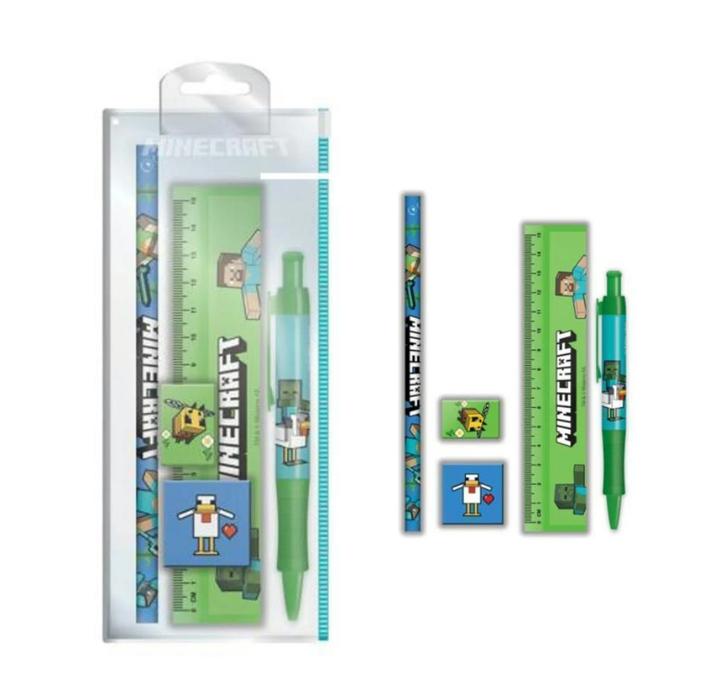 Minecraft Stationary Set - 5 Delige Schrijfset, Kinderen en Baby's, Overige Kinderen en Baby's, Nieuw, Ophalen of Verzenden