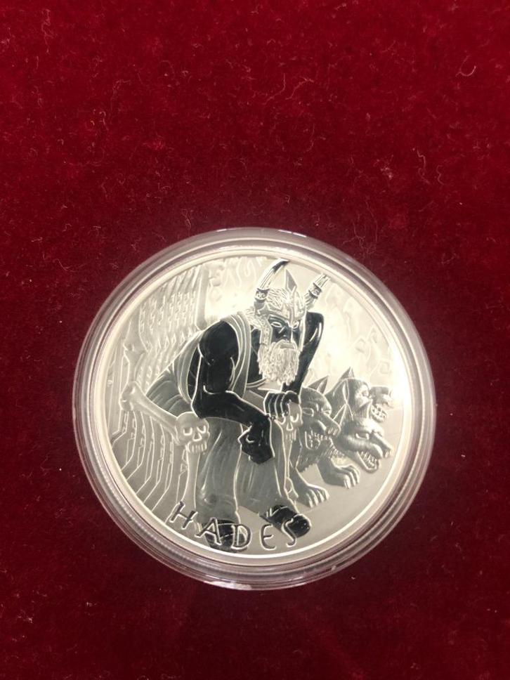 1 oz zilver Tuvalu - Gods of Olympus - Hades 2021, Postzegels en Munten, Munten | Oceanië, Losse munt, Zilver, Ophalen of Verzenden