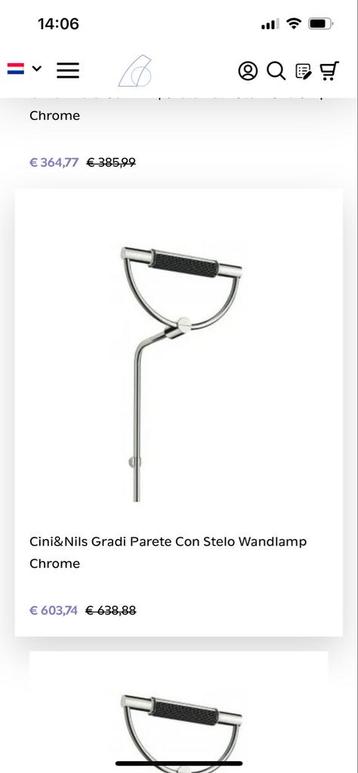 2 Wandlampen van Cini & Nils pradi Parete con stelo. beschikbaar voor biedingen