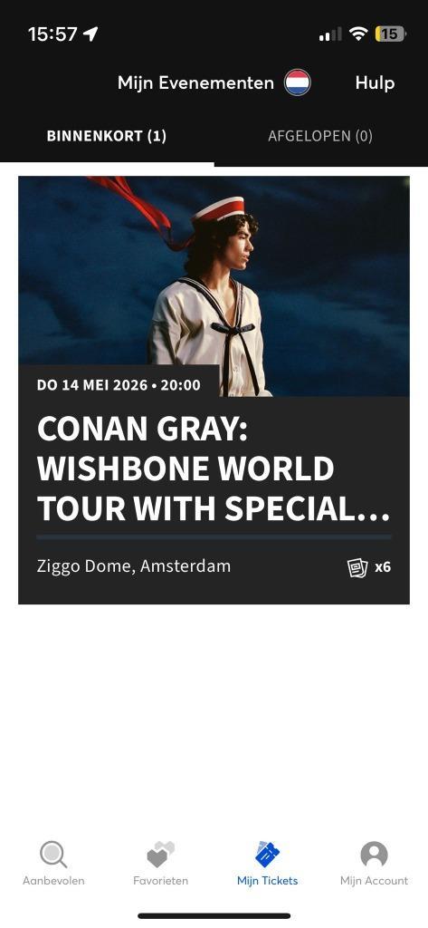 Tickets Conan Gray Ziggo dome, Tickets en Kaartjes, Concerten | Pop, Drie personen of meer, Mei