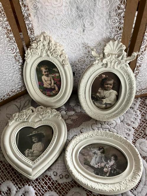 Brocante fotolijstjes 4  verschillende € 2,50 p.s, Huis en Inrichting, Woonaccessoires | Lijsten, Zo goed als nieuw, Minder dan 50 cm
